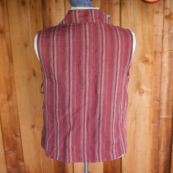 bryn Walker 100% Linen Wrap Style Sleeveless Blouse Made In The USA Size S - Picture 11 of 17